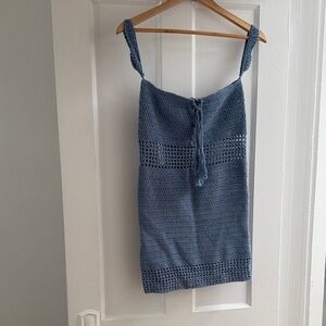 Majorelle Blue Crochet Dress